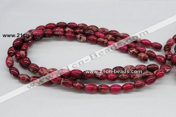 CDI09 16 inches 10*14mm rice dyed imperial jasper beads wholesale