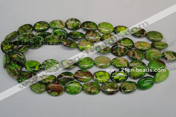 CDI118 15.5 inches 15*20mm oval dyed imperial jasper beads