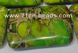 CDI130 15.5 inches 30*45mm rectangle dyed imperial jasper beads