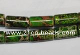 CDI141 15.5 inches 8*17mm tube dyed imperial jasper beads