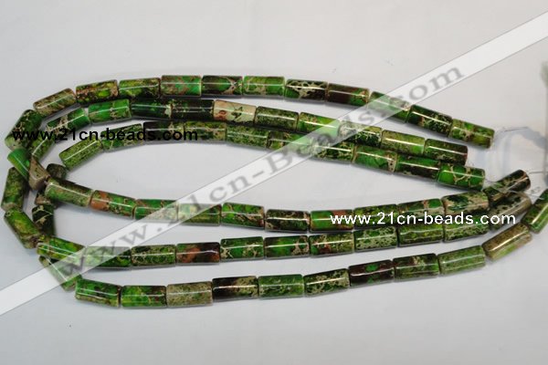 CDI141 15.5 inches 8*17mm tube dyed imperial jasper beads