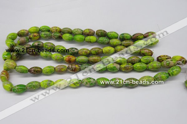 CDI147 15.5 inches 10*15mm rice dyed imperial jasper beads