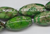 CDI148 15.5 inches 15*30mm rice dyed imperial jasper beads