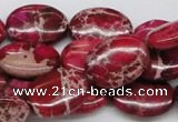 CDI15 16 inches 15*20mm oval dyed imperial jasper beads wholesale