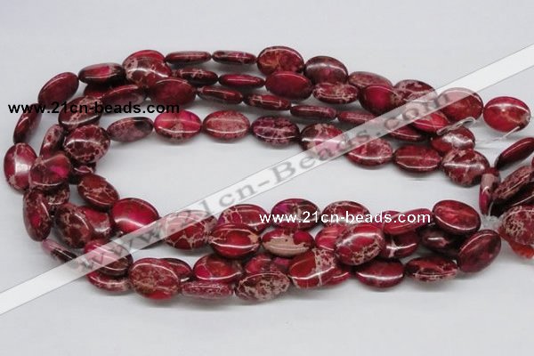 CDI15 16 inches 15*20mm oval dyed imperial jasper beads wholesale