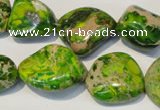 CDI154 15.5 inches 15*20mm nugget dyed imperial jasper beads