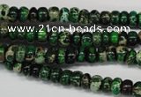 CDI160 15.5 inches 3*6mm rondelle dyed imperial jasper beads