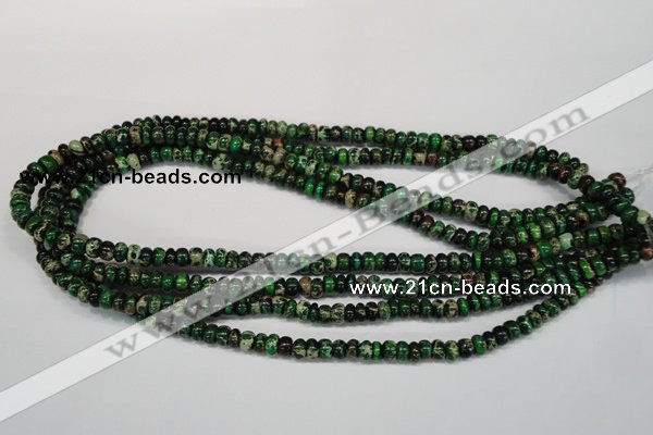 CDI160 15.5 inches 3*6mm rondelle dyed imperial jasper beads