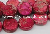 CDI17 16 inches 16mm coin dyed imperial jasper beads wholesale