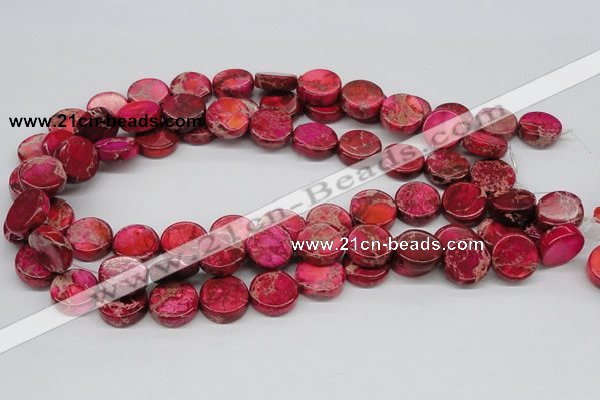 CDI17 16 inches 16mm coin dyed imperial jasper beads wholesale