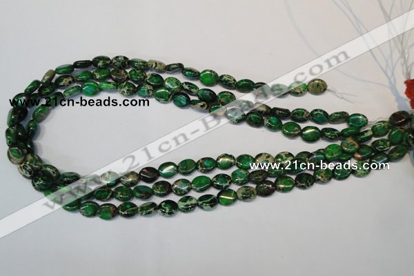 CDI179 15.5 inches 8*10mm oval dyed imperial jasper beads