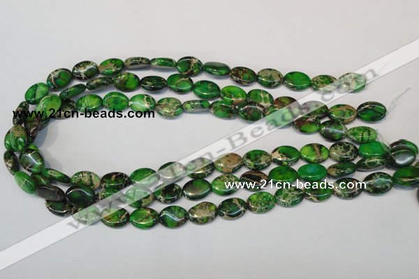 CDI180 15.5 inches 10*14mm oval dyed imperial jasper beads