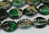 CDI181 15.5 inches 12*16mm oval dyed imperial jasper beads