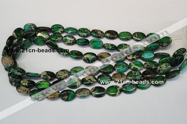 CDI181 15.5 inches 12*16mm oval dyed imperial jasper beads