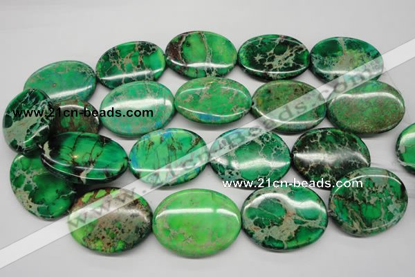 CDI188 15.5 inches 30*40mm oval dyed imperial jasper beads