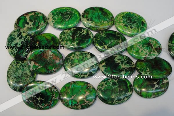 CDI189 15.5 inches 35*45mm oval dyed imperial jasper beads