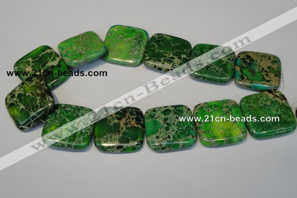 CDI196 15.5 inches 34*34mm square dyed imperial jasper beads