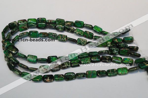 CDI199 15.5 inches 10*14mm rectangle dyed imperial jasper beads