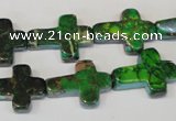 CDI209 15.5 inches 15*20mm cross dyed imperial jasper beads