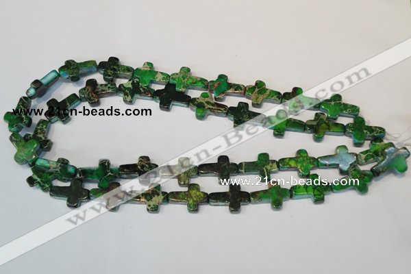 CDI209 15.5 inches 15*20mm cross dyed imperial jasper beads