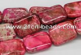 CDI21 16 inches 13*18mm rectangle dyed imperial jasper beads