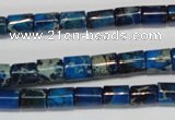 CDI227 15.5 inches 6*8mm tube dyed imperial jasper beads