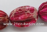 CDI23 16 inches 25*33mm star fruit shaped dyed imperial jasper beads