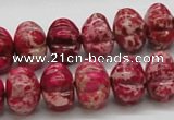 CDI24 16 inches 10*14mm pumpkin dyed imperial jasper beads