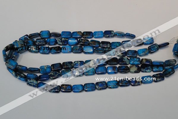 CDI244 15.5 inches 10*14mm rectangle dyed imperial jasper beads