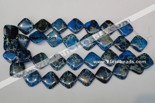 CDI252 15.5 inches 20*20mm diamond dyed imperial jasper beads