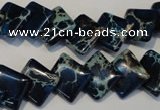 CDI255 15.5 inches 12*12mm diamond dyed imperial jasper beads