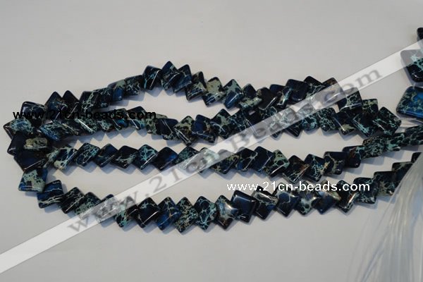 CDI255 15.5 inches 12*12mm diamond dyed imperial jasper beads