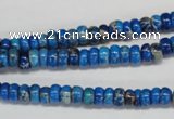 CDI273 15.5 inches 3*6mm rondelle dyed imperial jasper beads