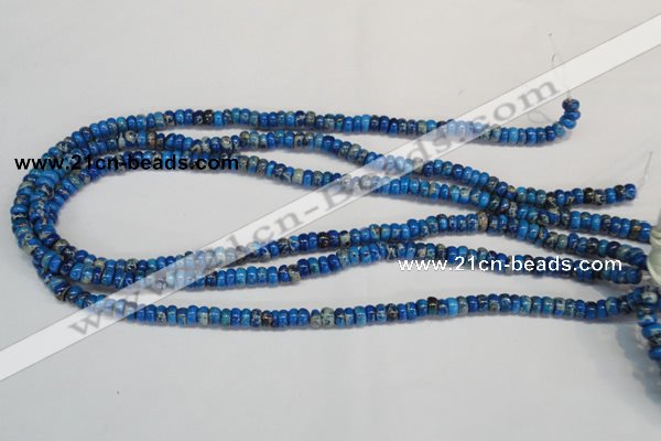 CDI273 15.5 inches 3*6mm rondelle dyed imperial jasper beads