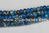 CDI274 15.5 inches 4*6mm rondelle dyed imperial jasper beads