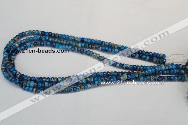 CDI274 15.5 inches 4*6mm rondelle dyed imperial jasper beads