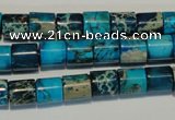 CDI280 15.5 inches 8*8mm tube dyed imperial jasper beads