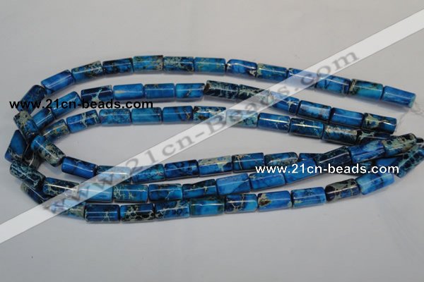 CDI282 15.5 inches 8*17mm tube dyed imperial jasper beads