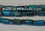 CDI288 15.5 inches 3*6mm rondelle & 6*9mm tube dyed imperial jasper beads