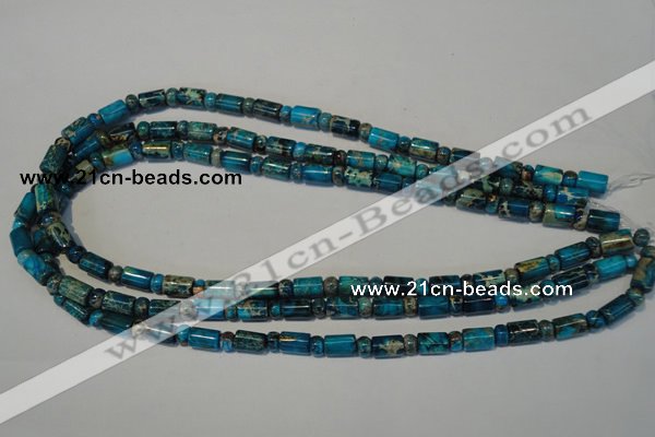 CDI288 15.5 inches 3*6mm rondelle & 6*9mm tube dyed imperial jasper beads