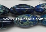 CDI293 15.5 inches 15*30mm rice dyed imperial jasper beads
