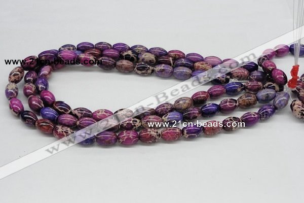 CDI31 16 inches 10*14mm rice dyed imperial jasper beads wholesale