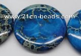 CDI310 15.5 inches 40mm flat round dyed imperial jasper beads