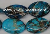 CDI317 15.5 inches 18*25mm oval dyed imperial jasper beads