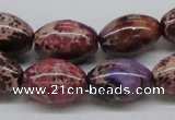 CDI32 16 inches 13*18mm rice dyed imperial jasper beads wholesale