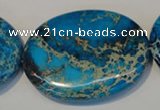 CDI320 15.5 inches 35*45mm oval dyed imperial jasper beads