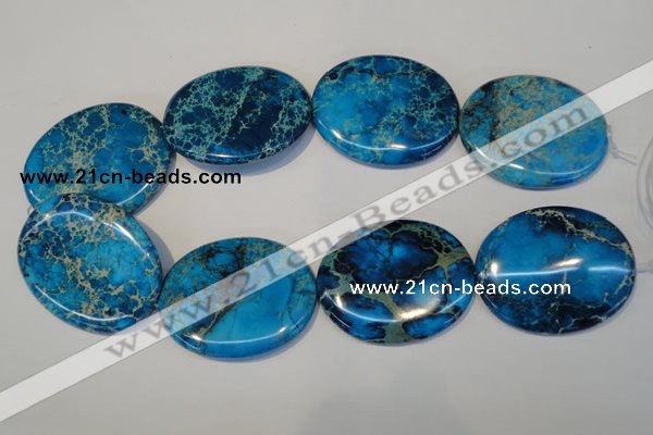 CDI321 15.5 inches 40*50mm oval dyed imperial jasper beads