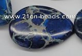 CDI327 15.5 inches 30*40mm flat teardrop dyed imperial jasper beads