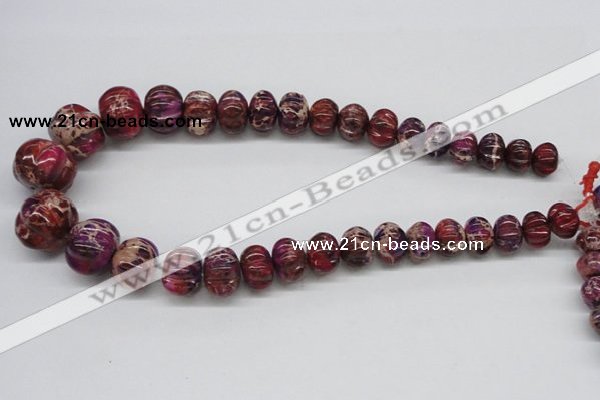 CDI35 16 inches multi sizes pumpkin dyed imperial jasper beads wholesale