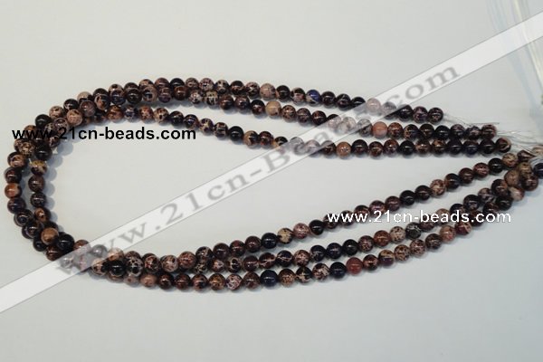 CDI361 15.5 inches 6mm round dyed imperial jasper beads